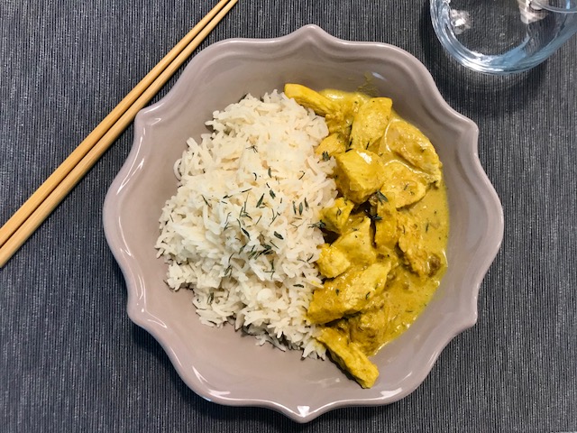 Pollo al curry con riso basmati:easy gluten-free!